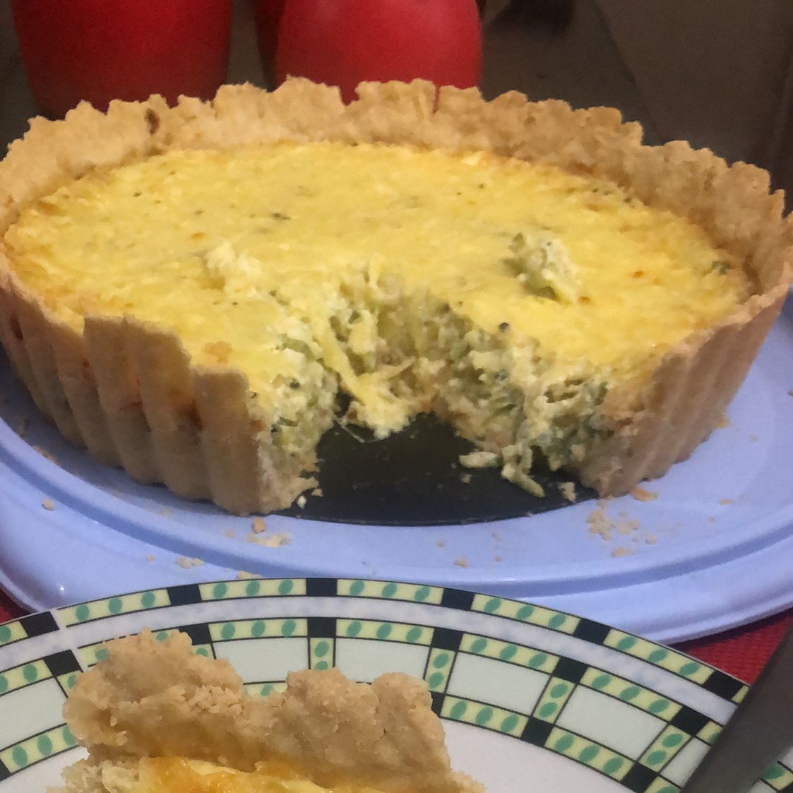 Quiche de abobrinha verde