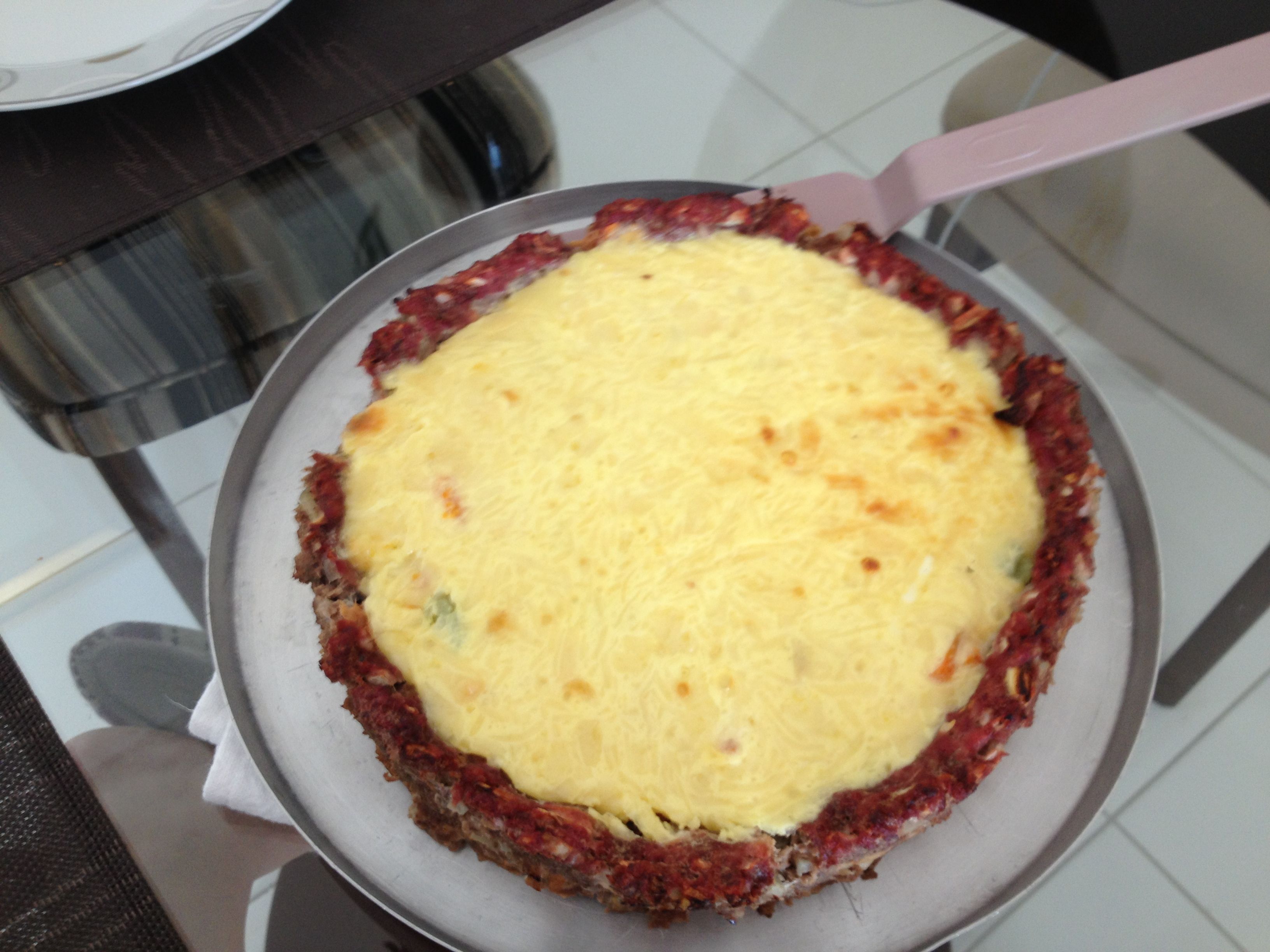 Quiche de carne com legumes