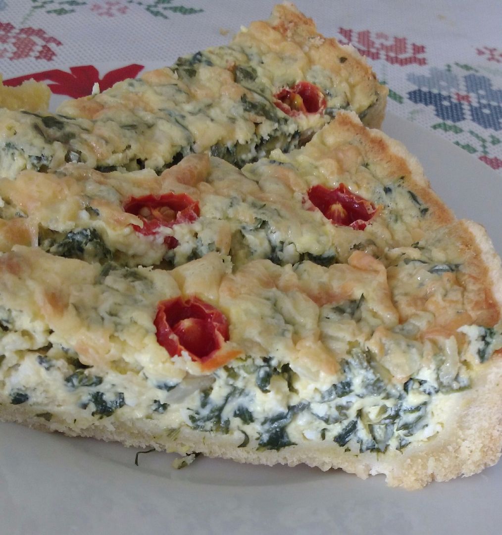 Quiche de espinafre e ricota