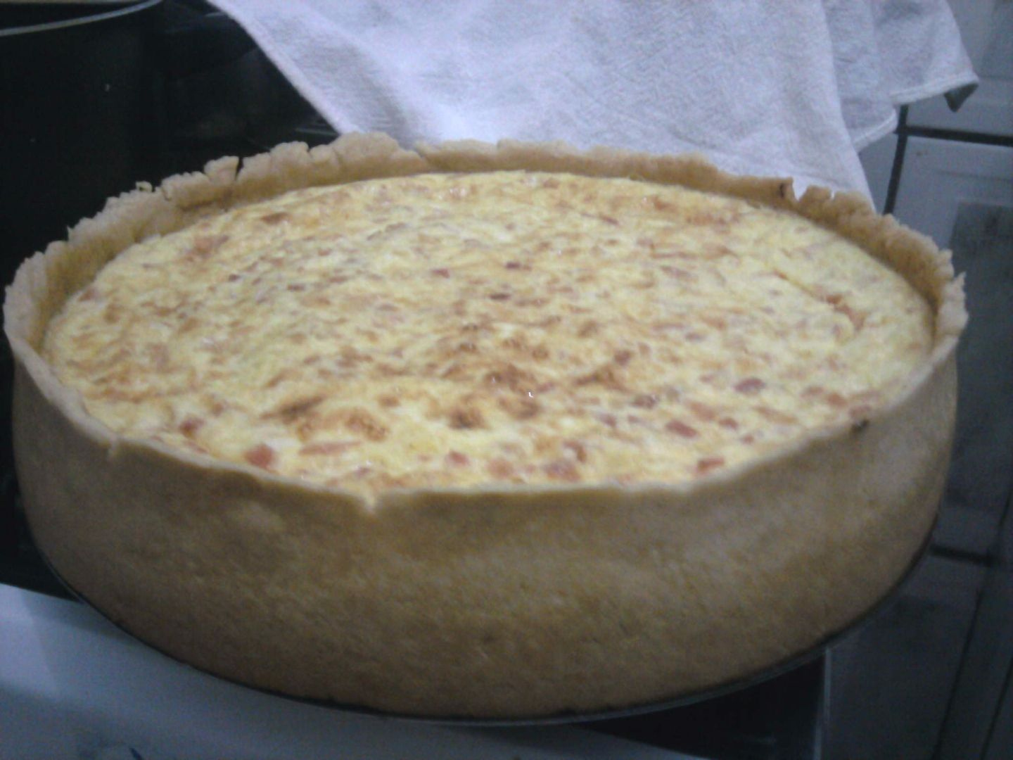 Quiche de queijo e presunto