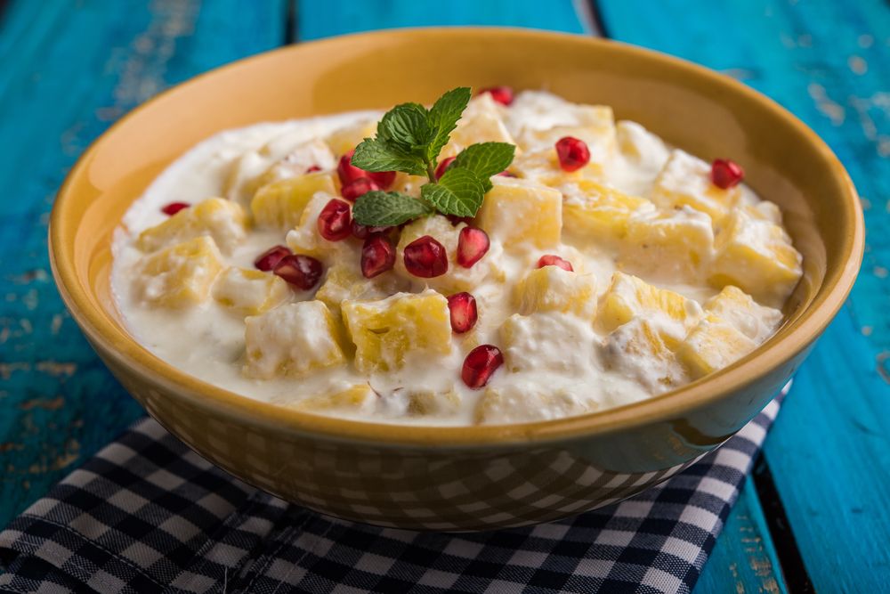 Raita de abacaxi (receita indiana)