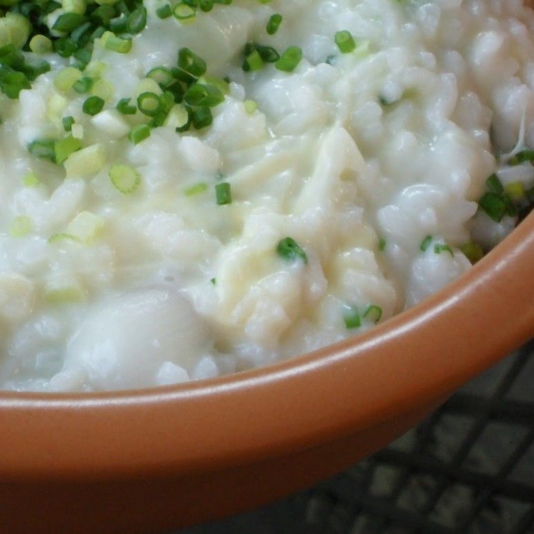 Risoto com queijo boliviano (arroz com queijo boliviano)