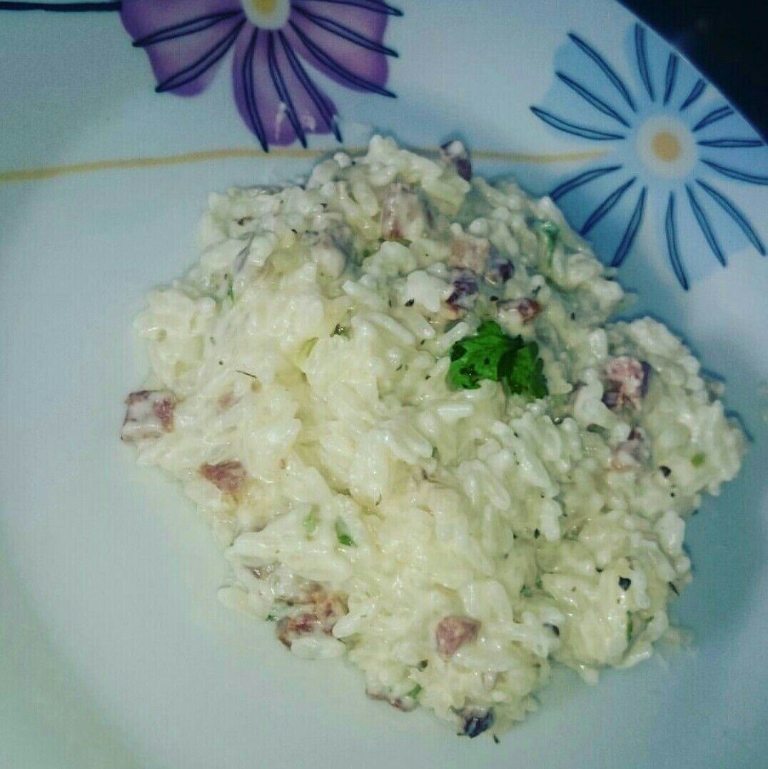 Risoto de bacon da Lia