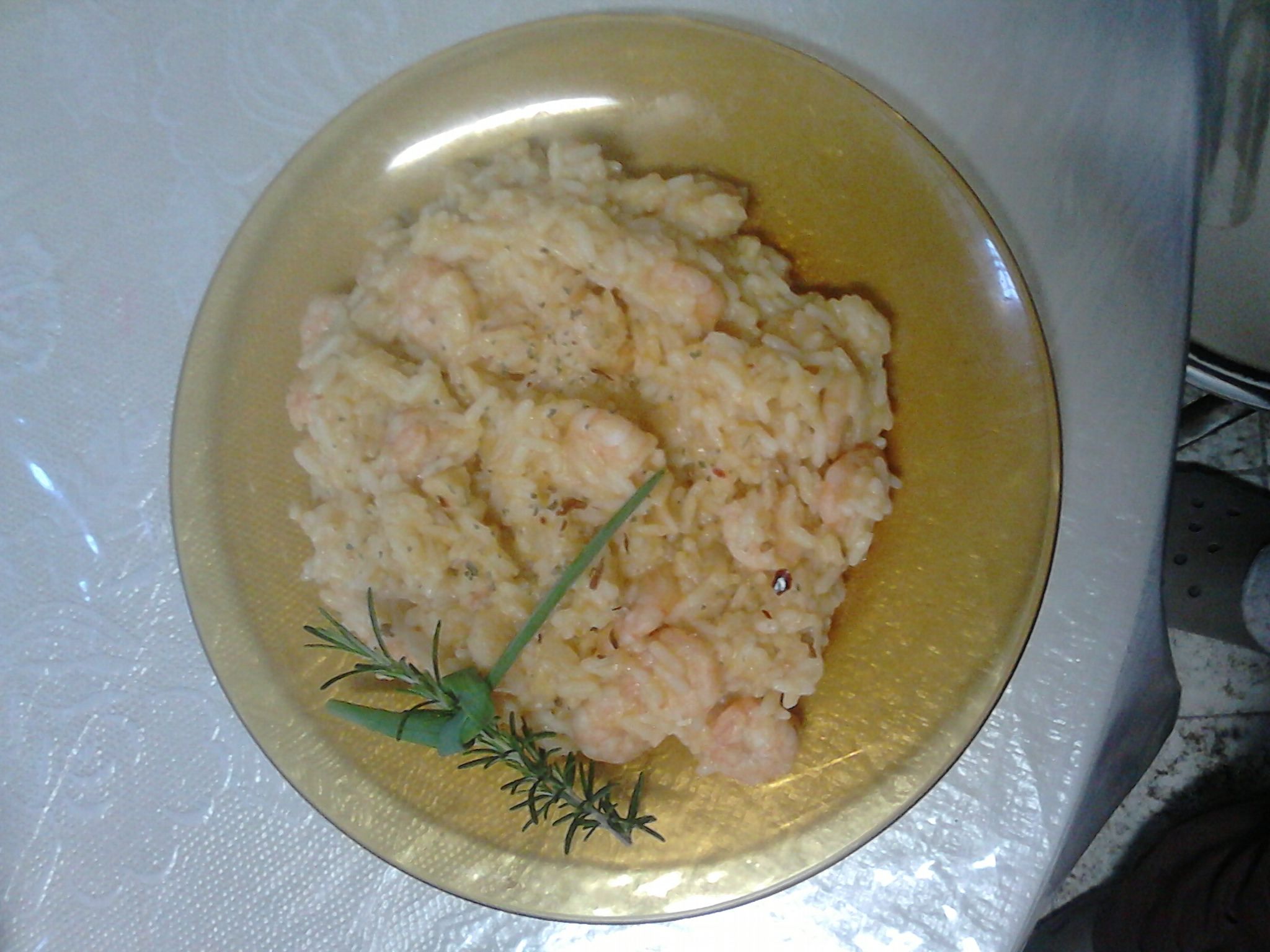 Risoto de camarão à moda Rofre