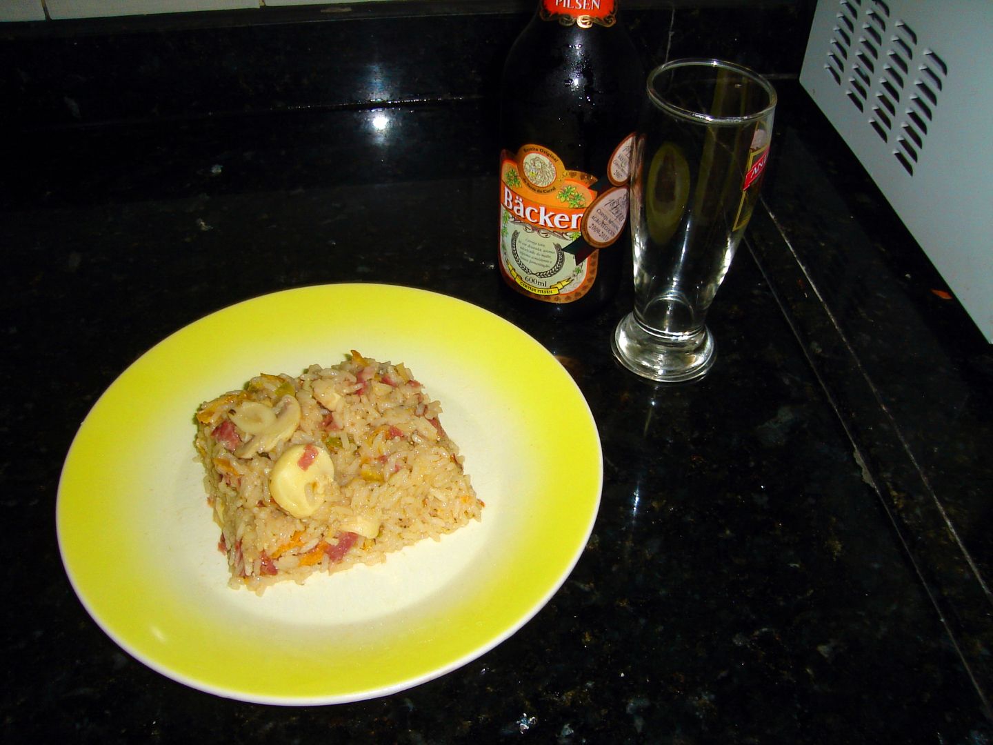 Risoto de copa real com champignon e vinho branco