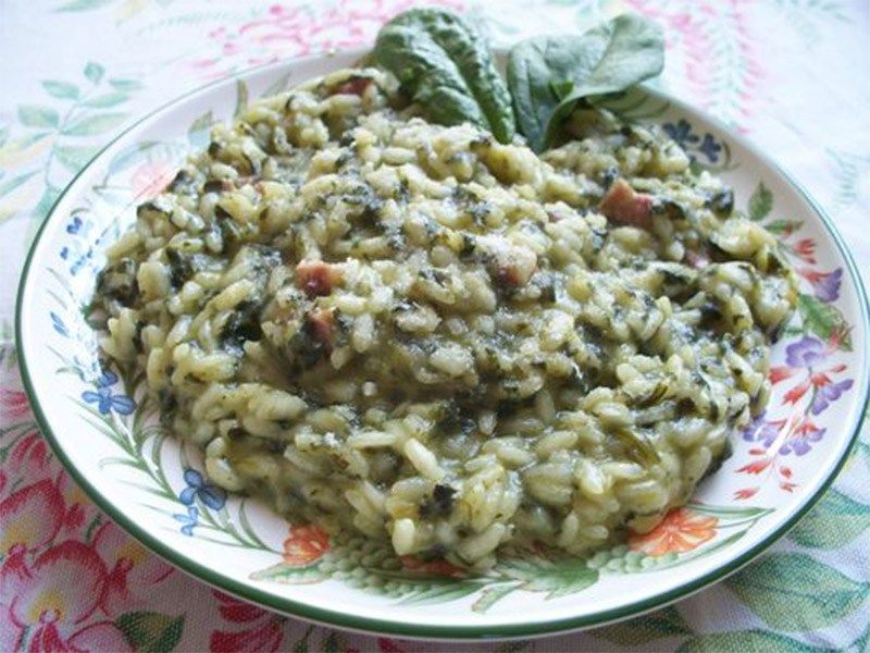 Risoto de espinafre