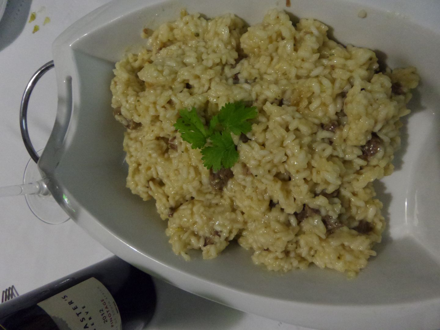 Risoto de filé mignon com queijo parmesão