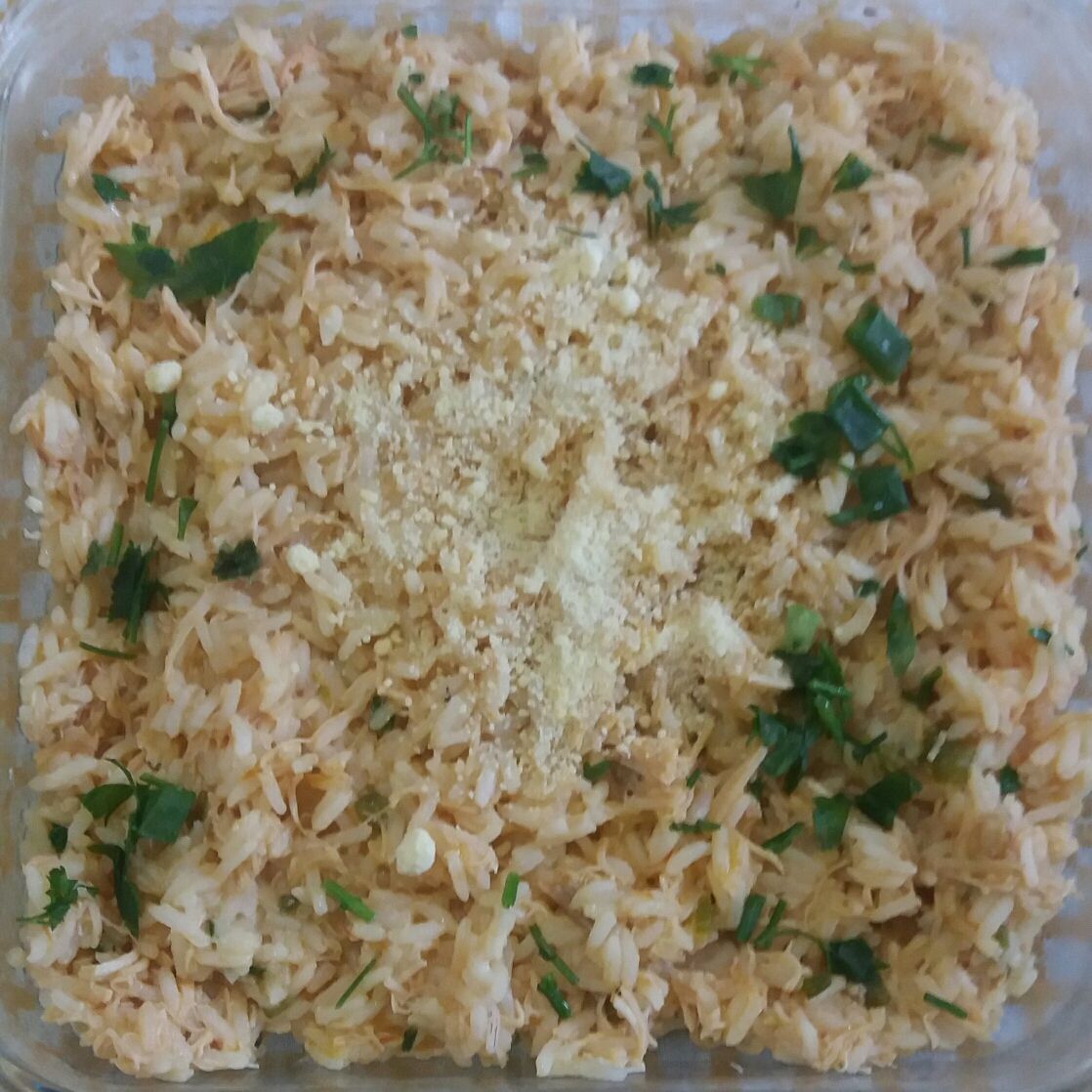 Risoto de frango delicioso