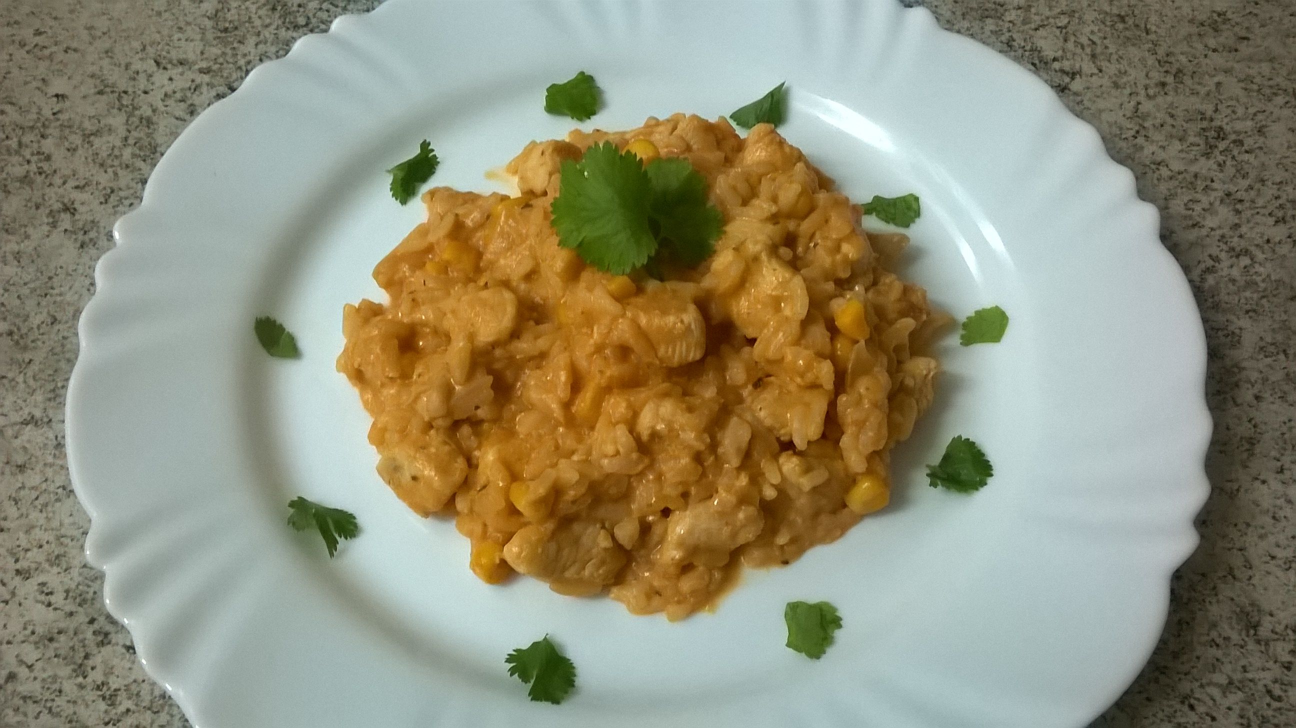 Risoto de frango improvisado