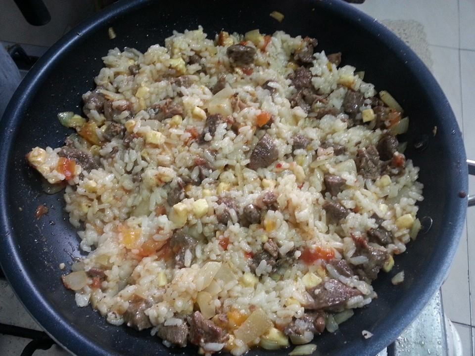 Risoto de picanha de cordeiro com queijo coalho