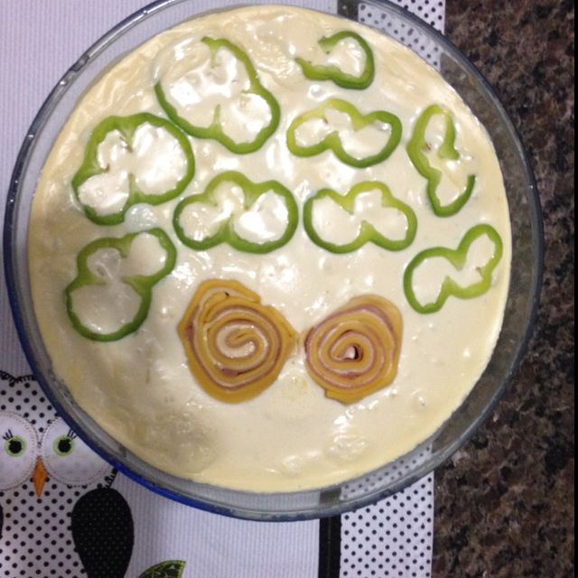 Rondelli de presunto e queijo ao molho branco