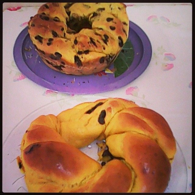 Rosca doce de cenoura e chocolate