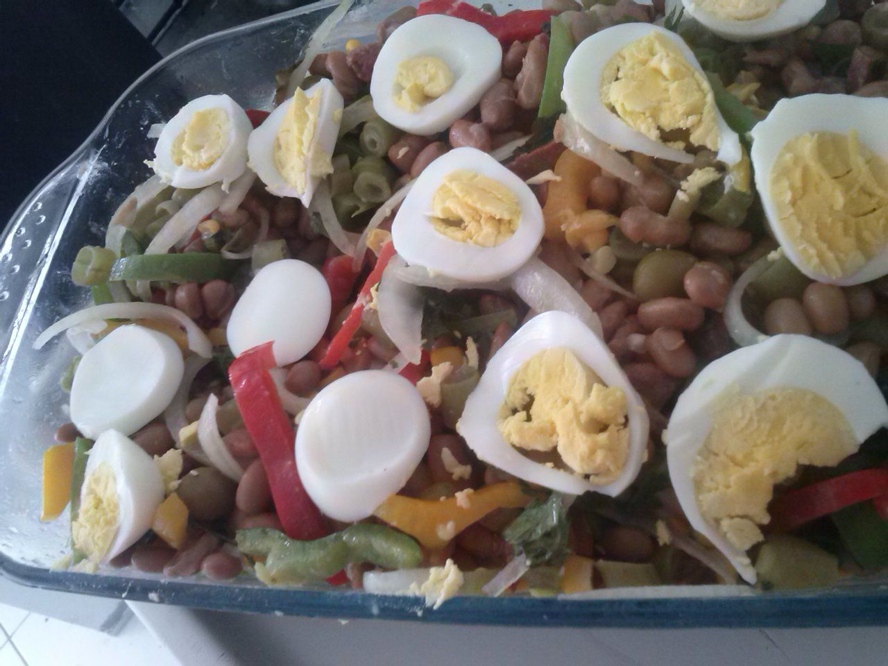 Salada de feijão carioca gelada