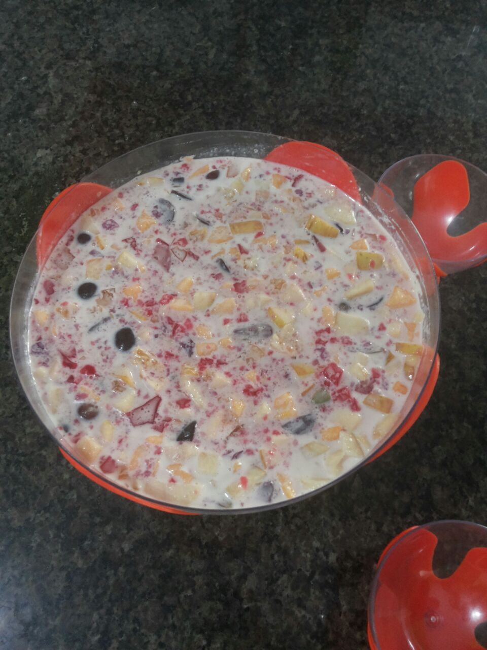 Salada de frutas com gelatina