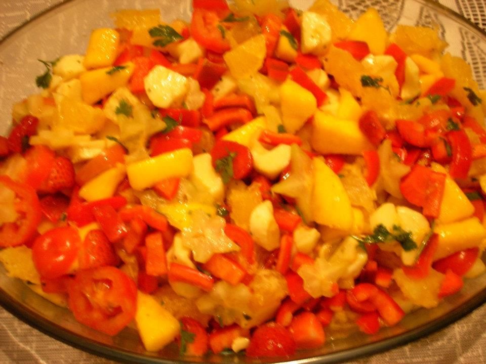 Salada de frutas salgada da Mila