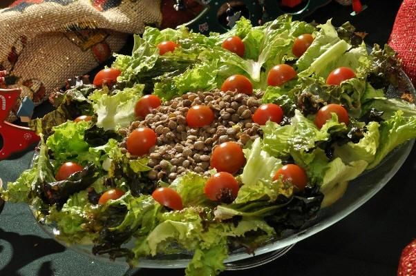 Salada de linhaça com grão de trigo
