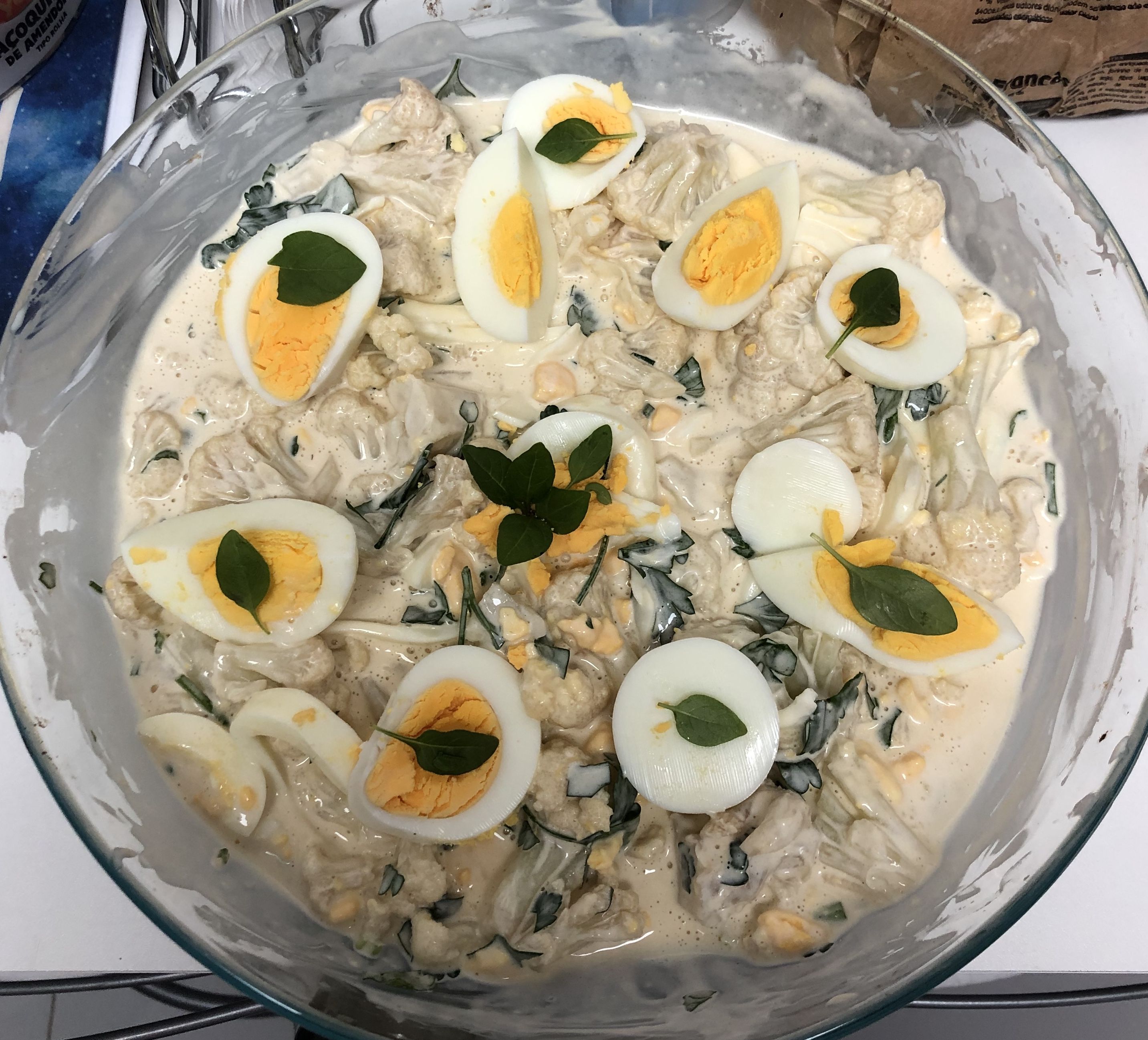 Salada de maionese couve-flor