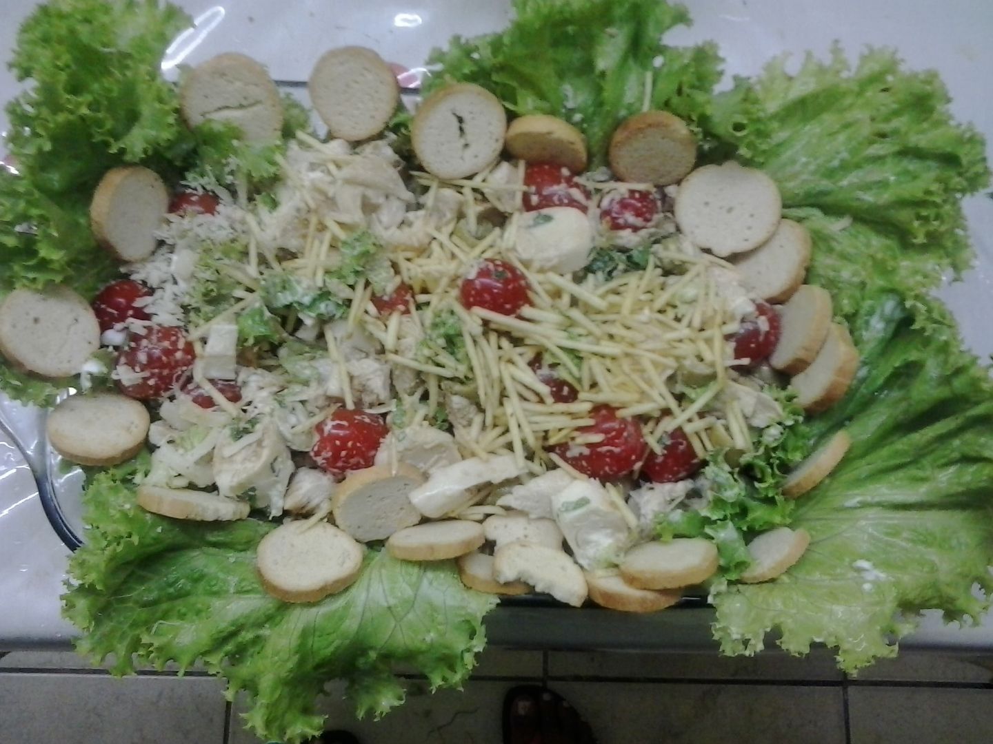 Salada de palmito com frango