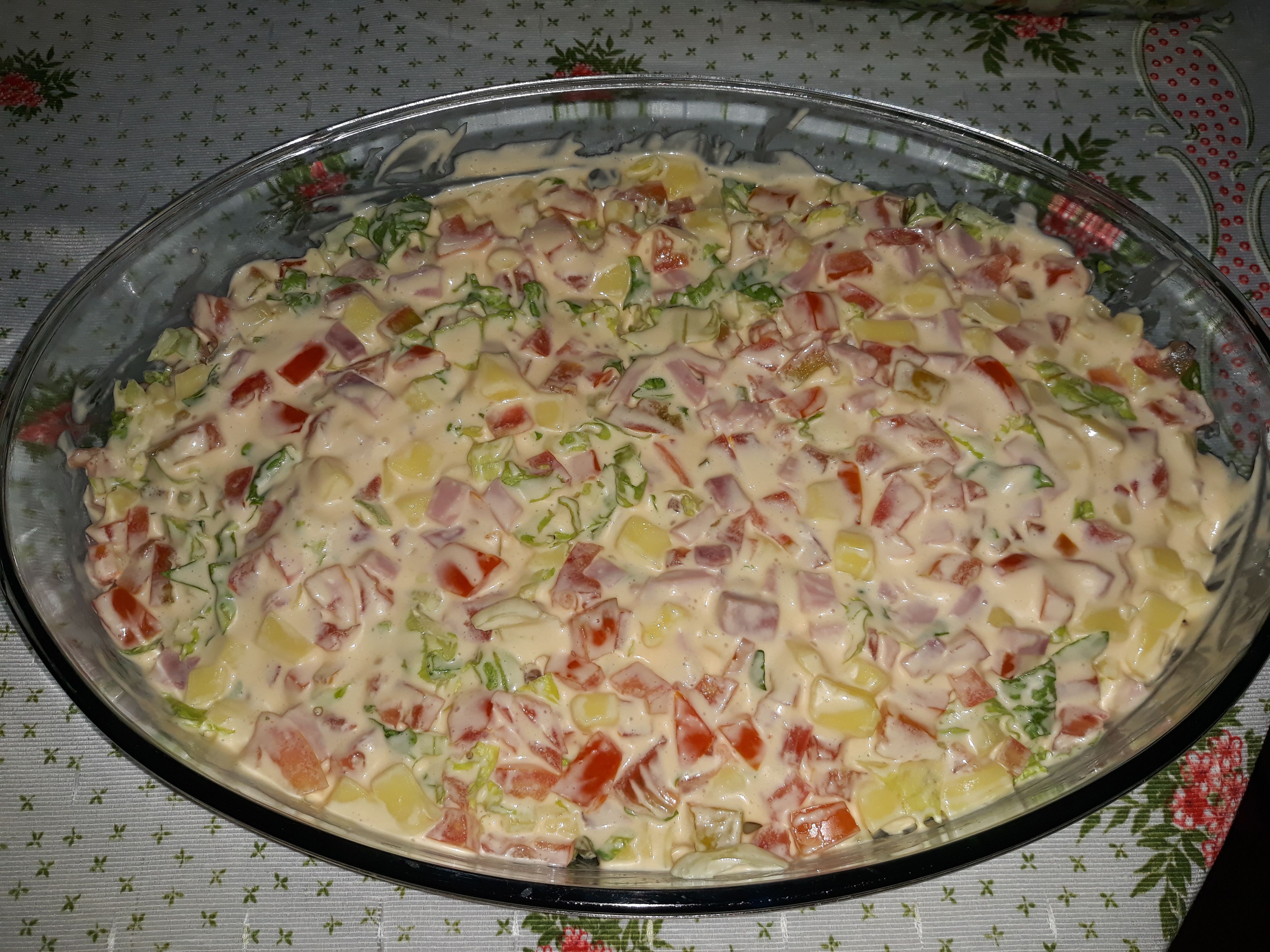 Salada em camadas simples