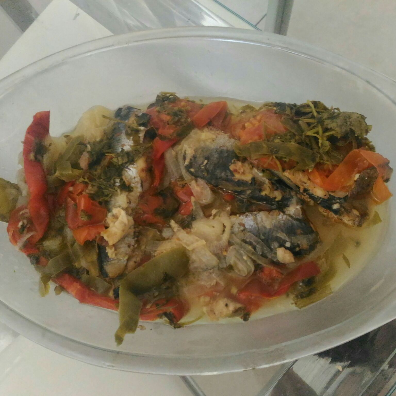 Sardinha de panela de pressão (simples)