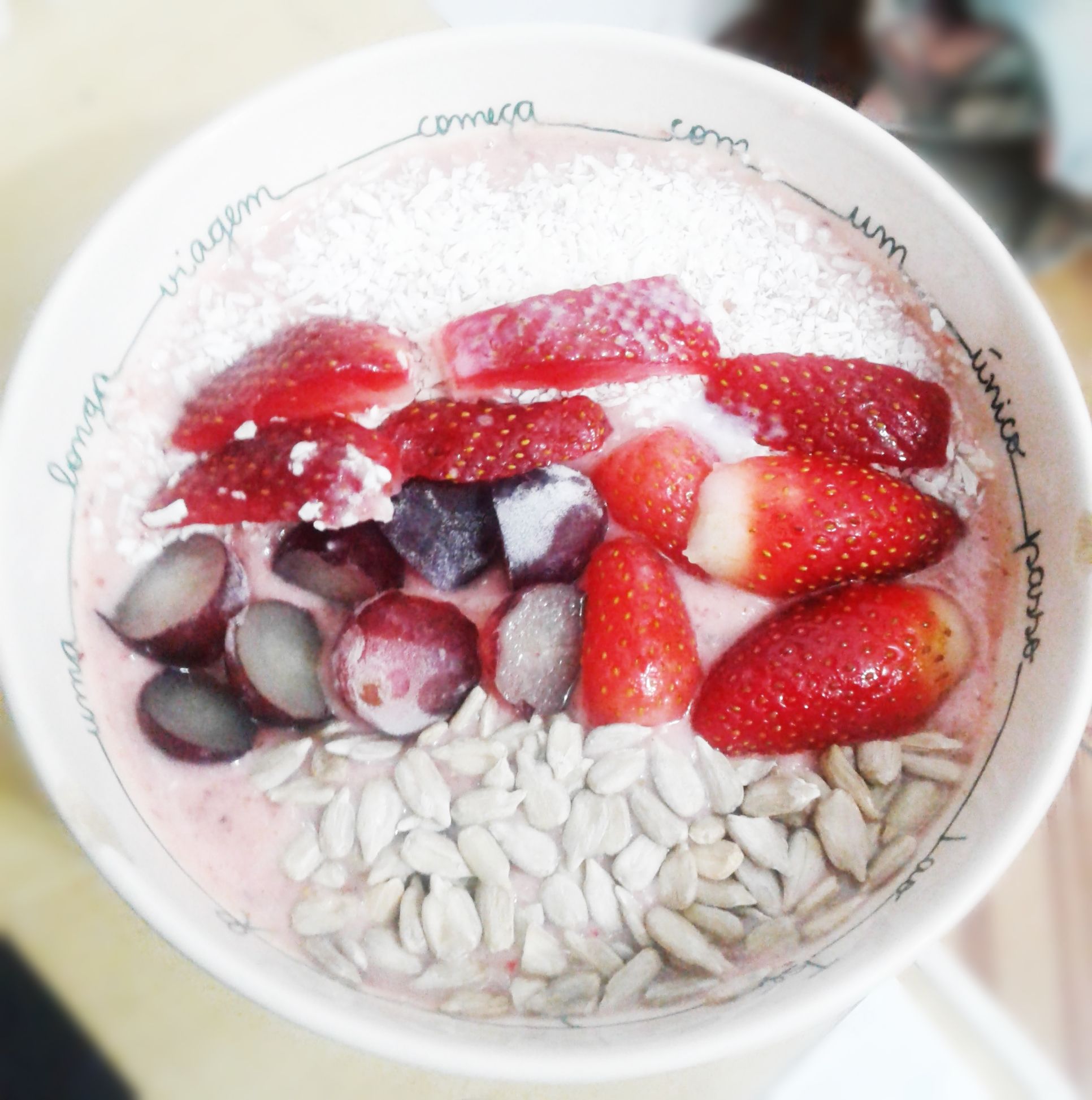 Smoothie bowl de morango