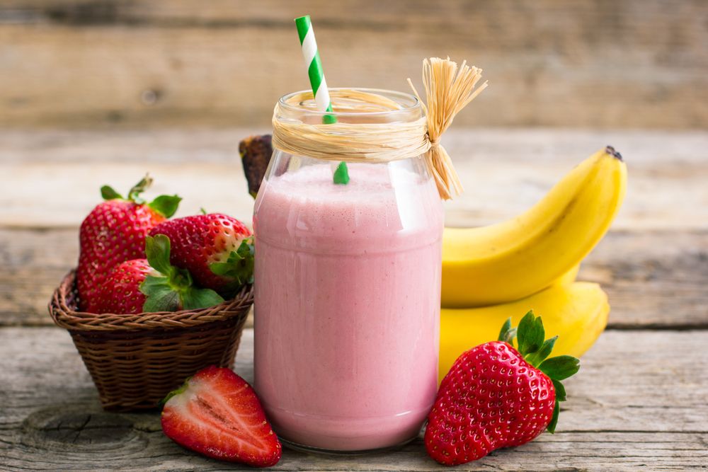 Smoothie de morango e banana – vitamínico