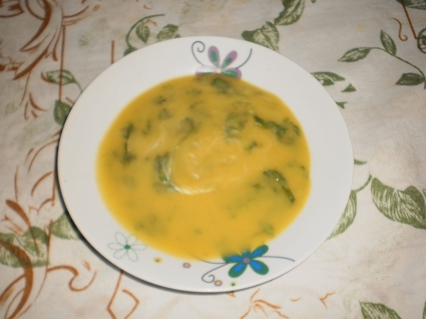 Sopa creme de abóbora e couve