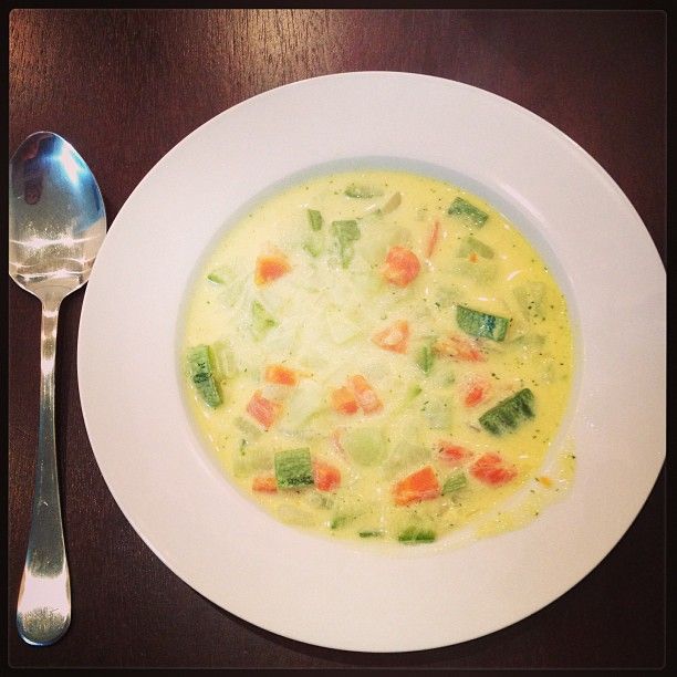 Sopa de legumes com cream cheese light