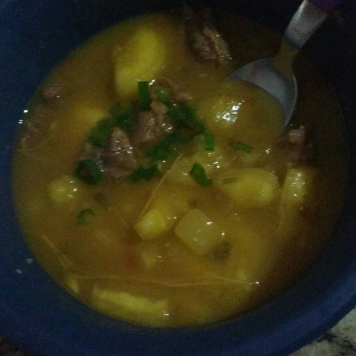 Sopa de mandioca com carne seca