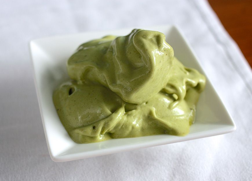 Sorvete de chá verde de matcha