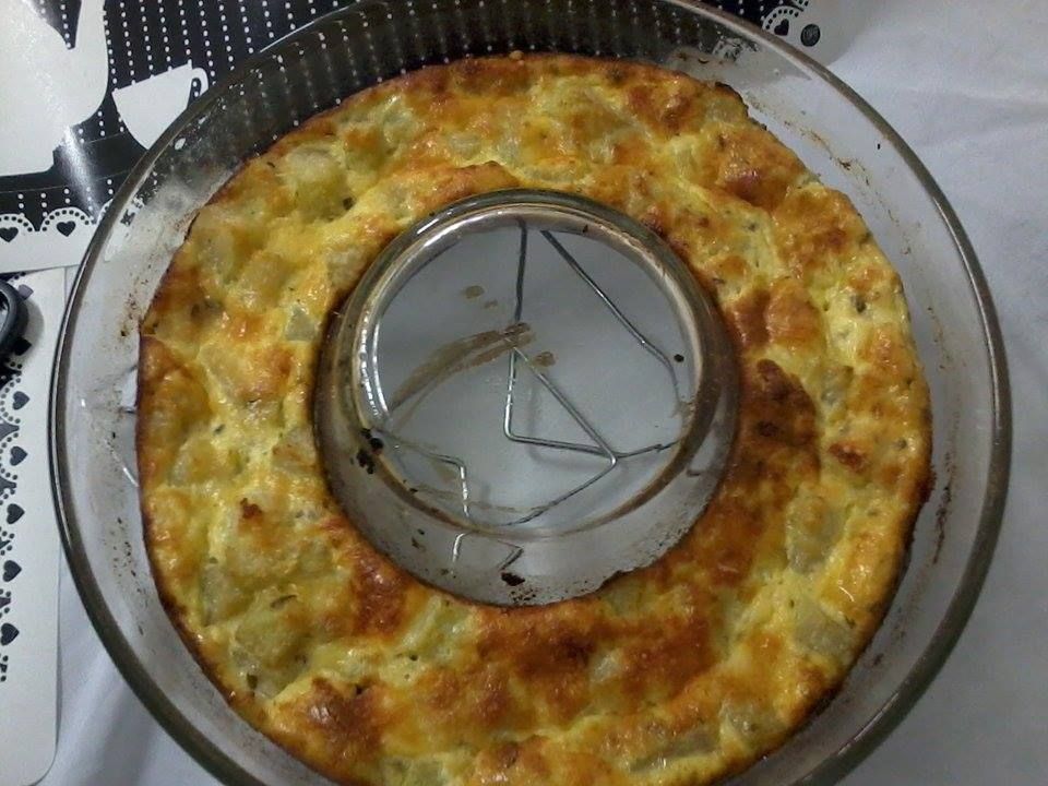 Souflé de chuchu em pedaços