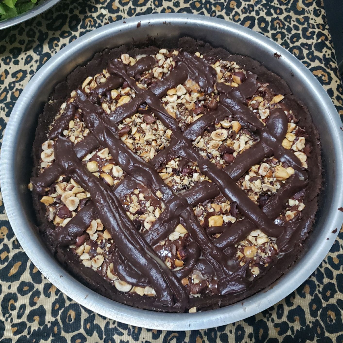 Torta de avelã com chocolate (nutella)