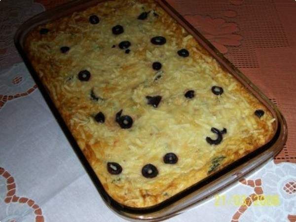 Torta de bacalhau com creme