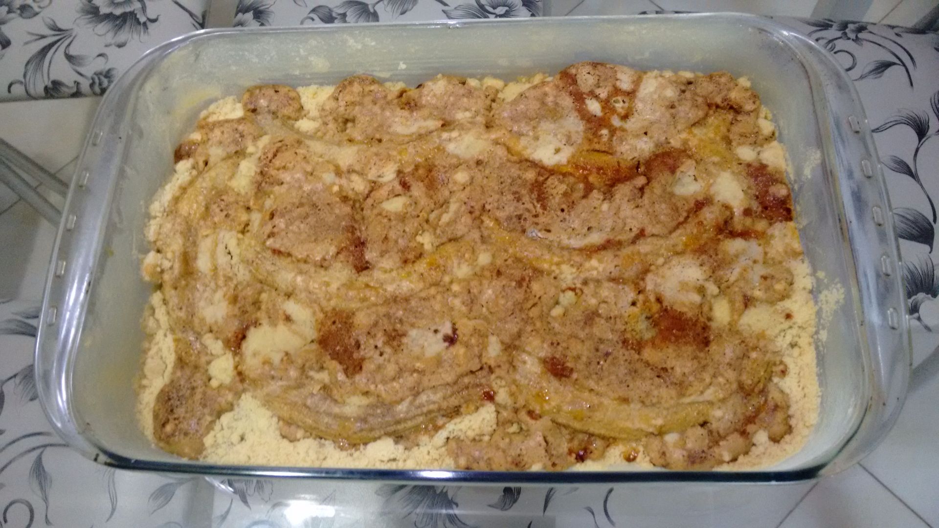 Torta de banana de farofinha