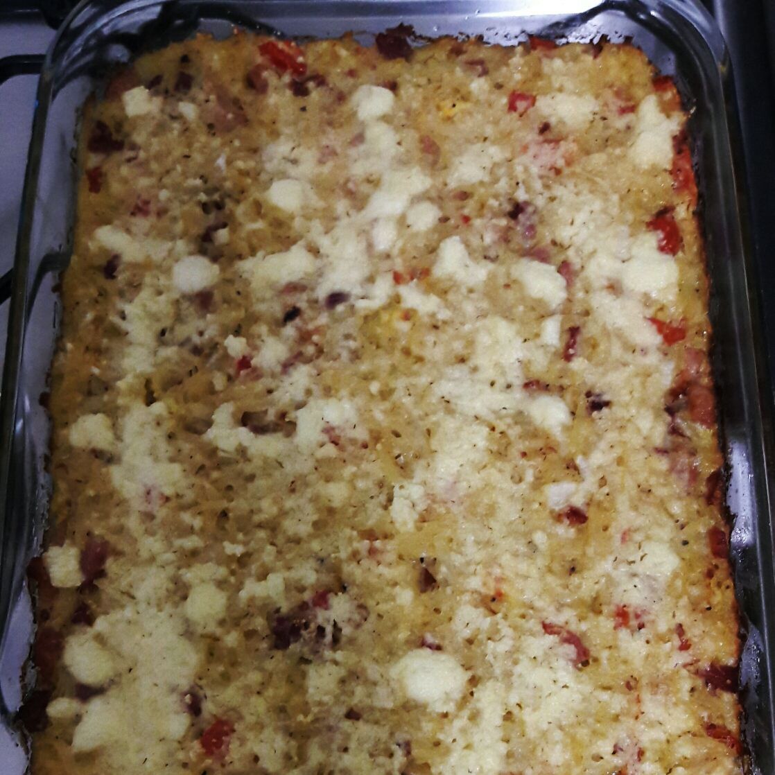 Torta de batata com bacon