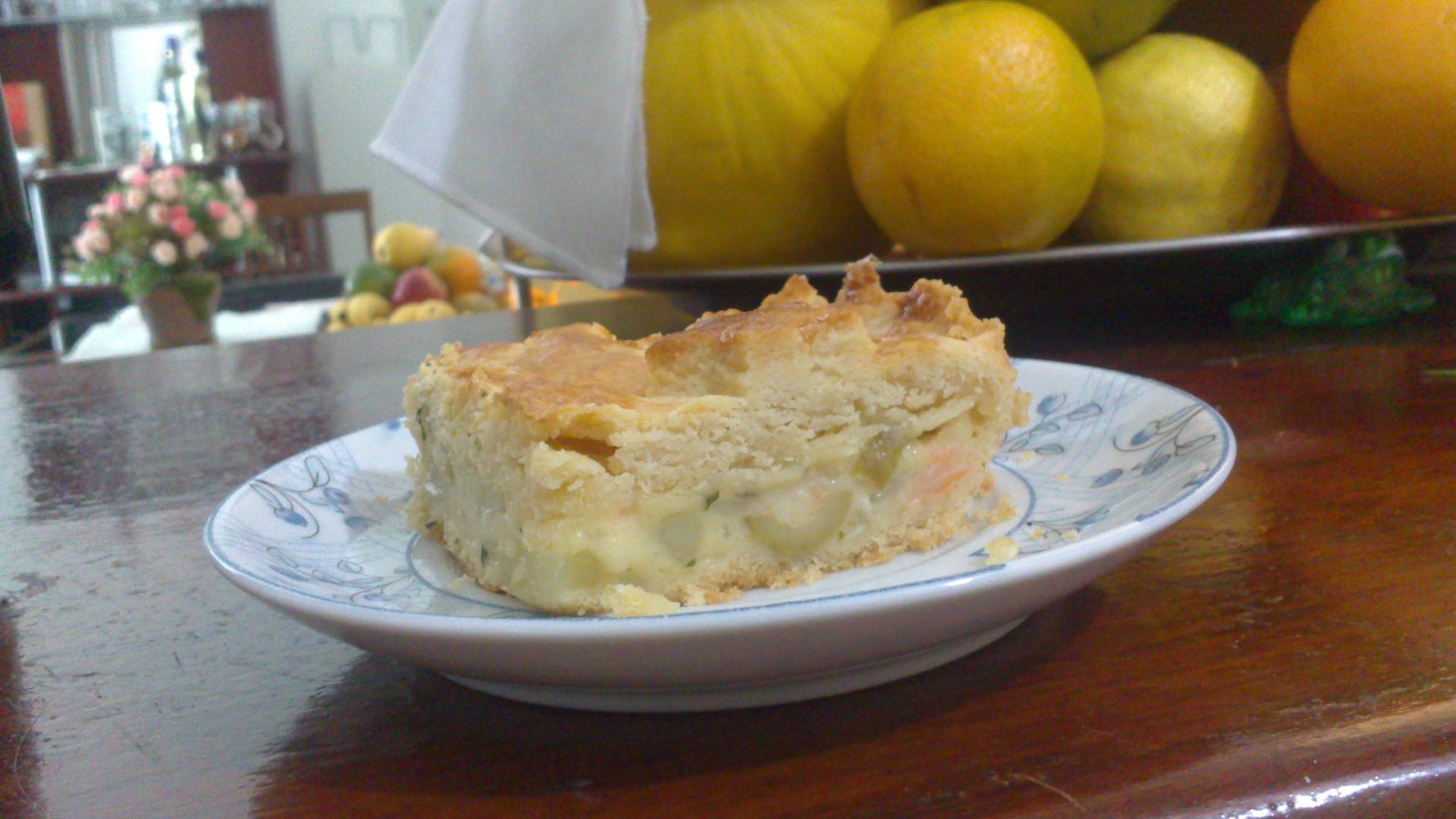 Torta de batata e camarão