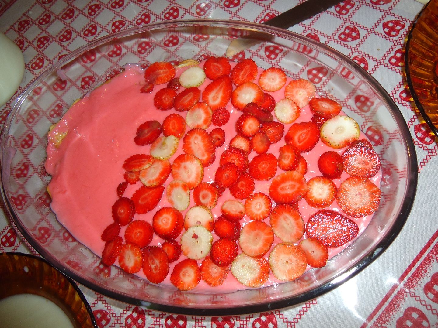 Torta de biscoito com morango