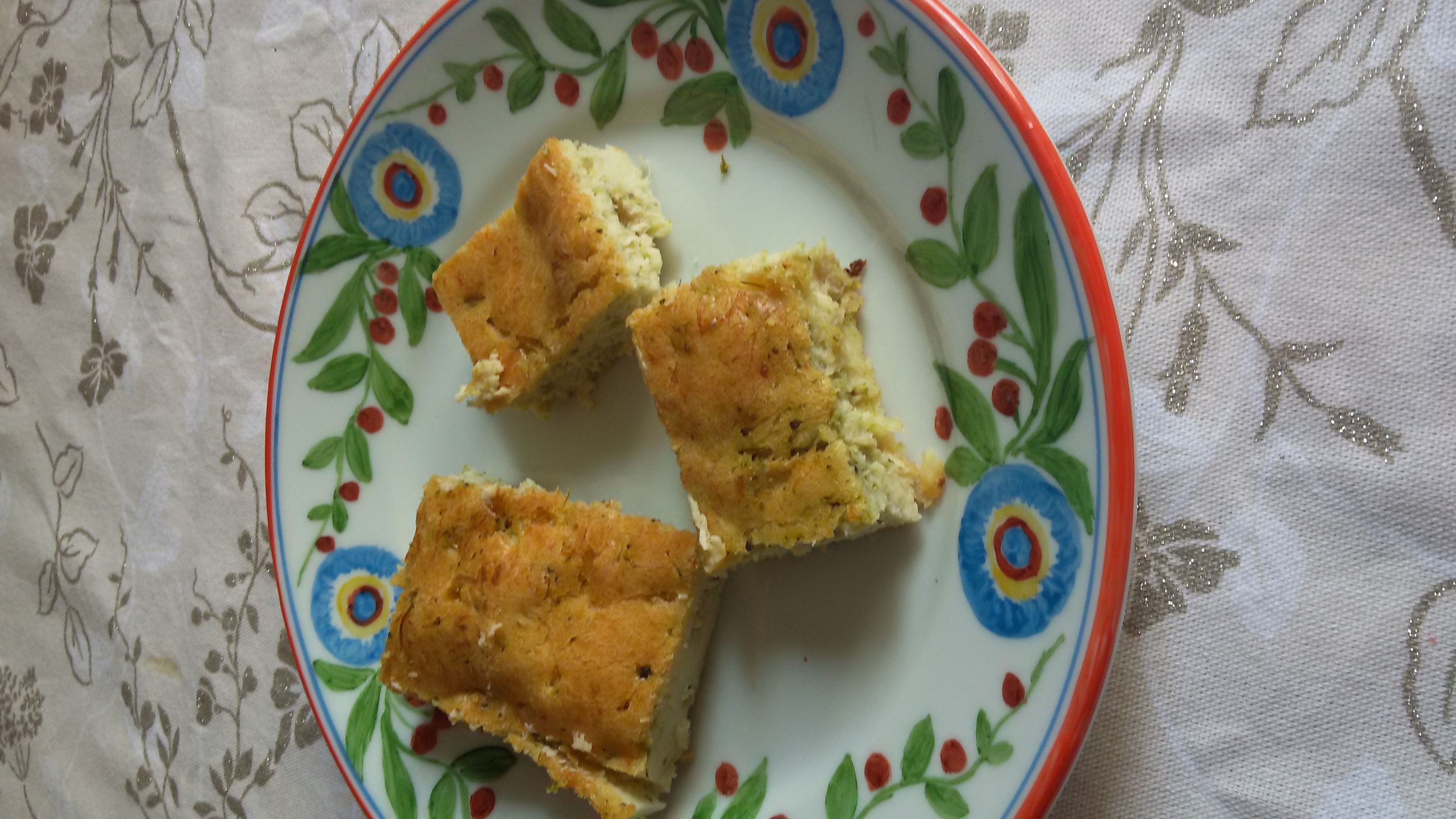 Torta de brócolis e frango