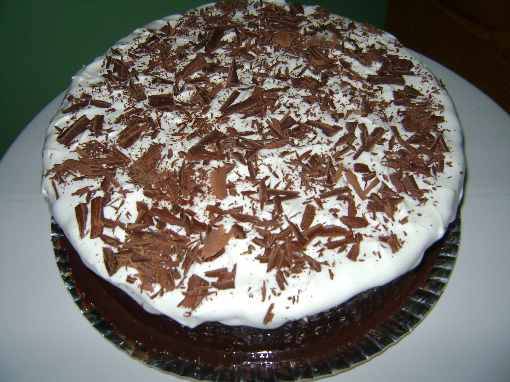 Torta de chocolate com chantilly