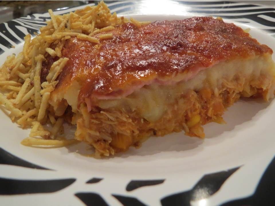 Torta de frango com batatas