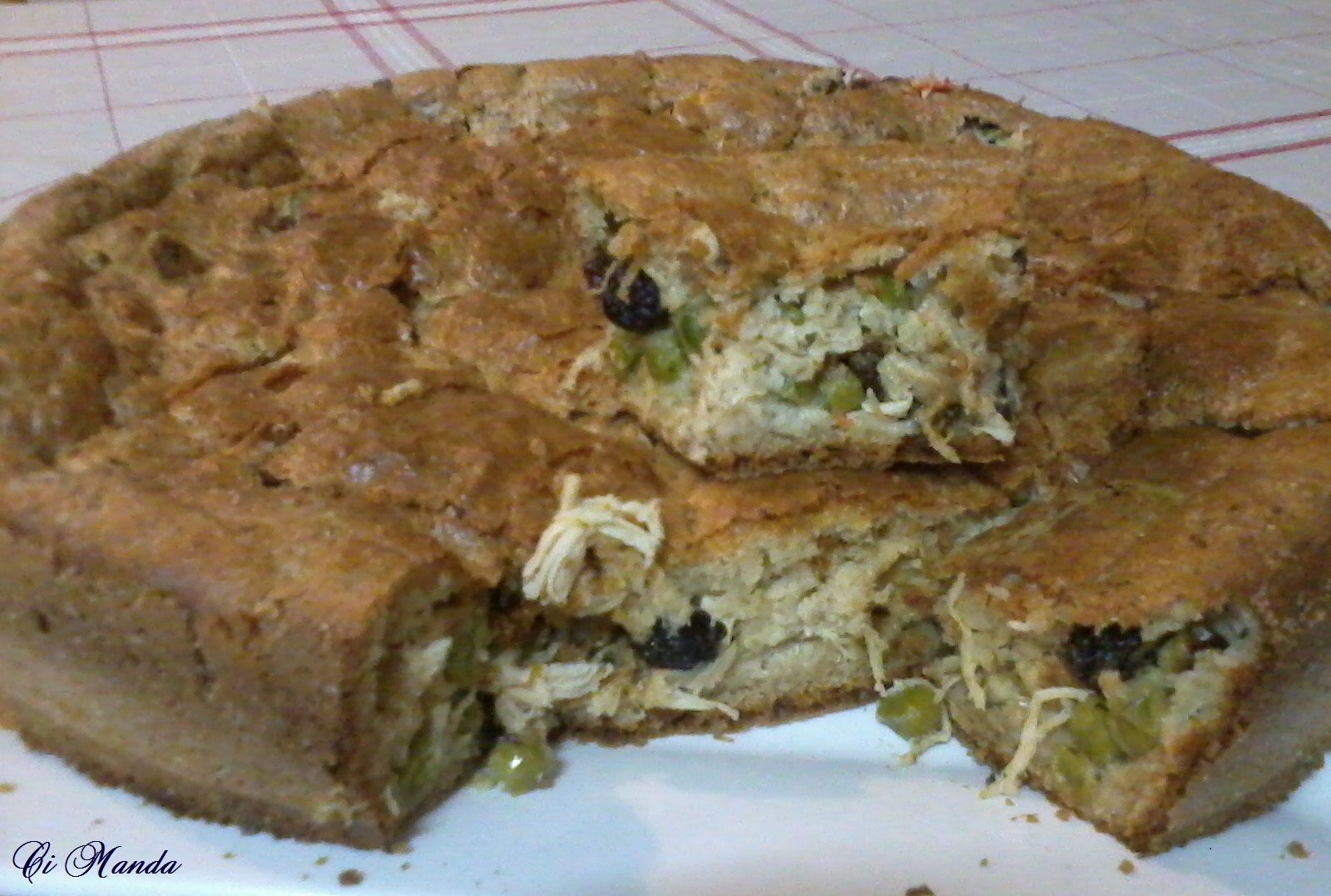 Torta de frango com farinha integral