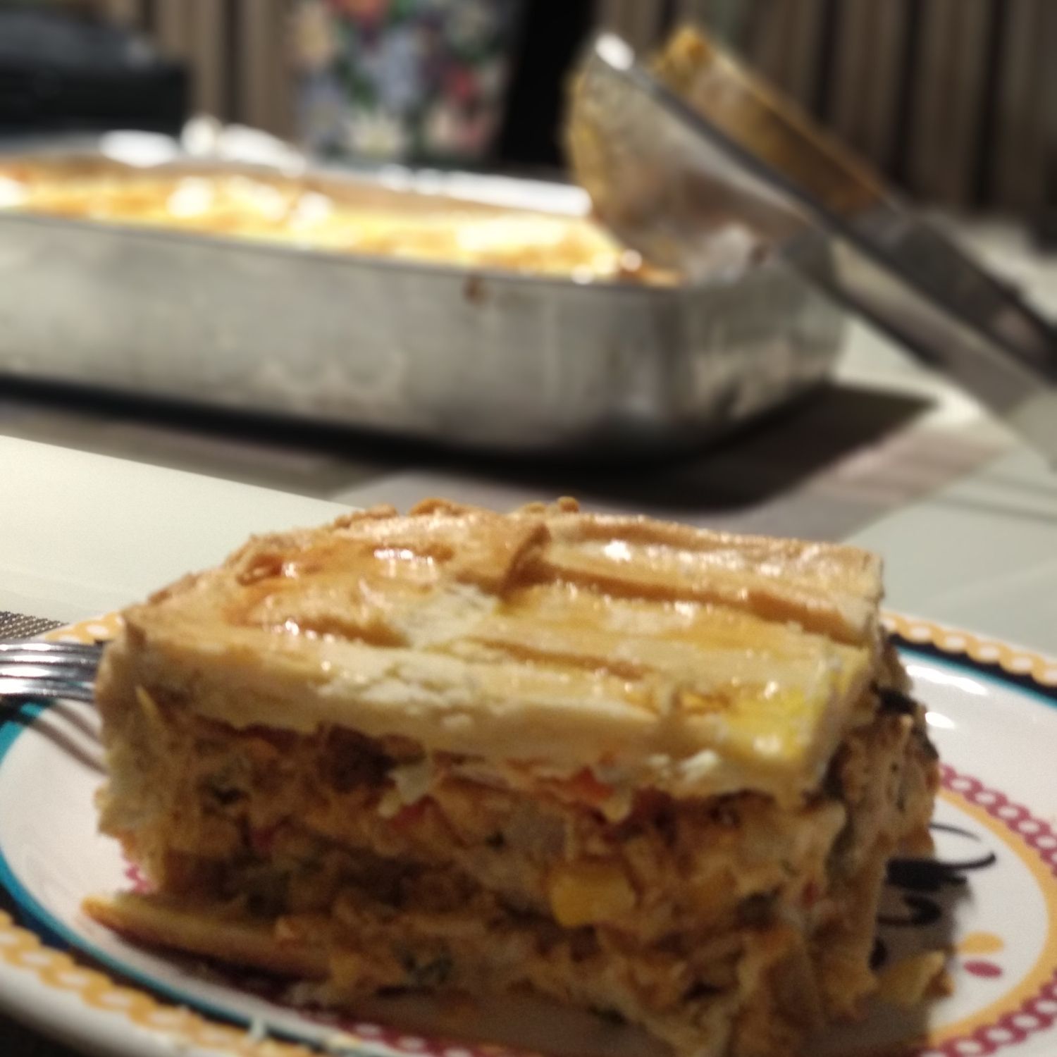 Torta de frango da dona Lúcia