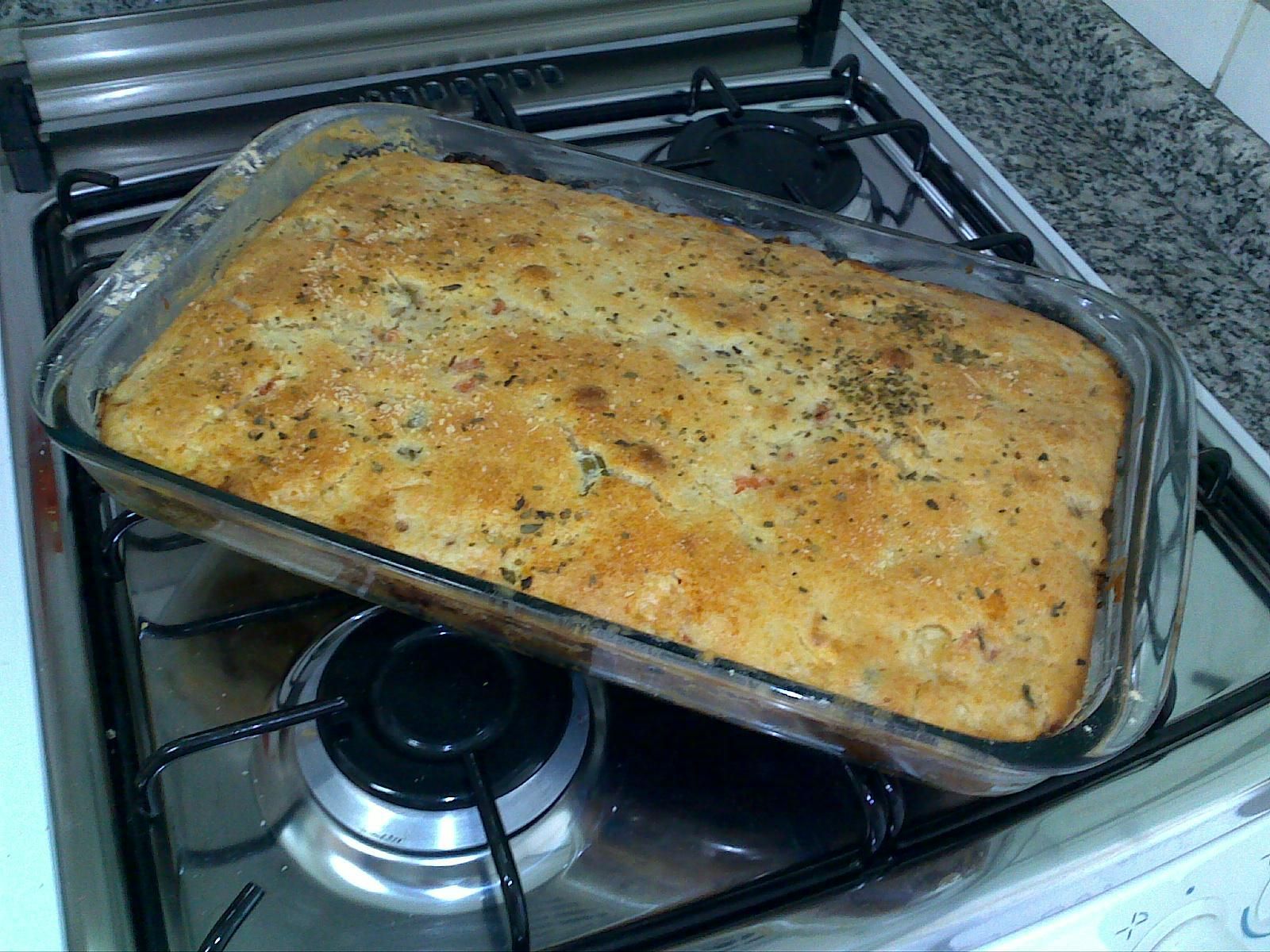 Torta de frango e azeitona