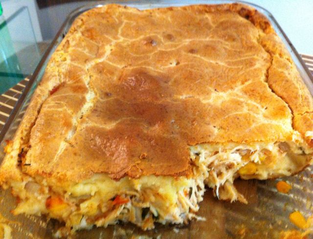 Torta de frango e palmito