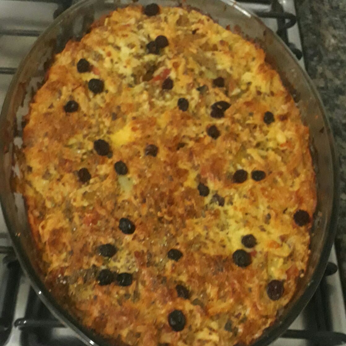 Torta de frango fit com legumes