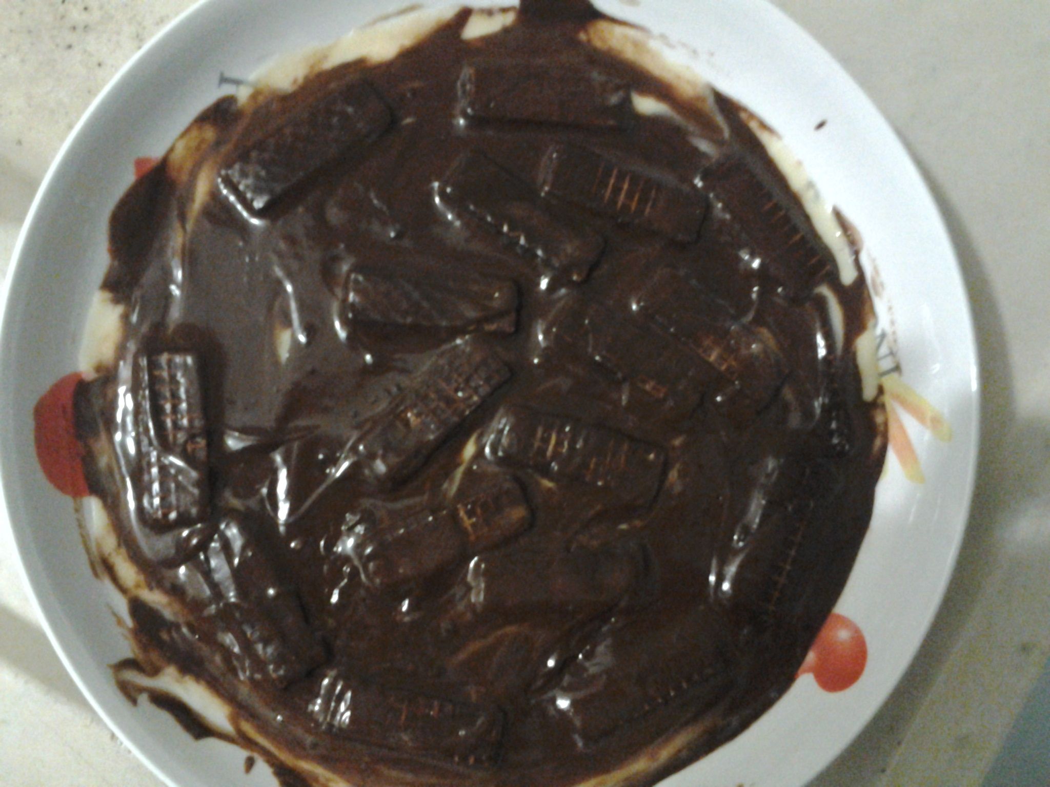 Torta de ganache com bis