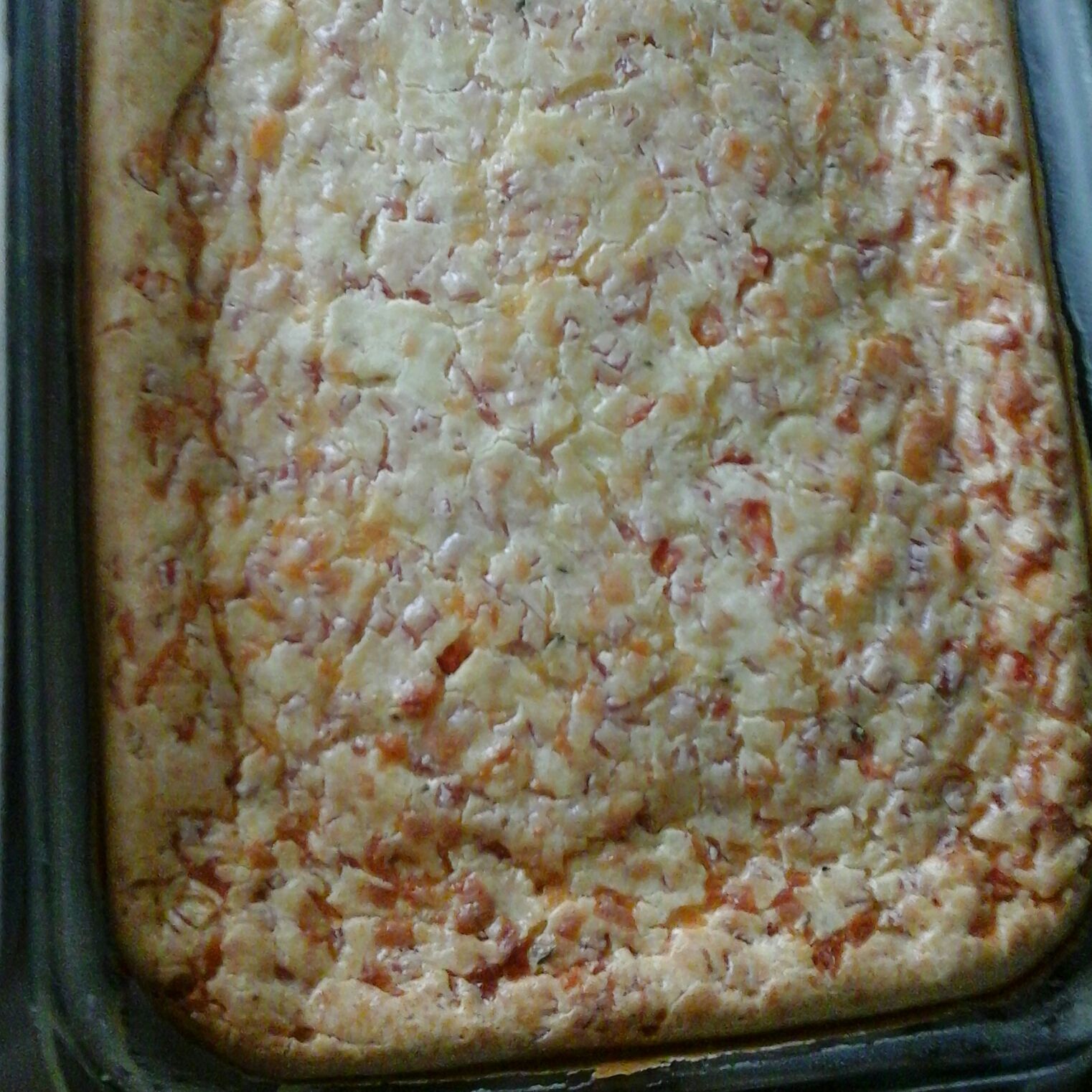 Torta de liquidificador com queijo e presunto