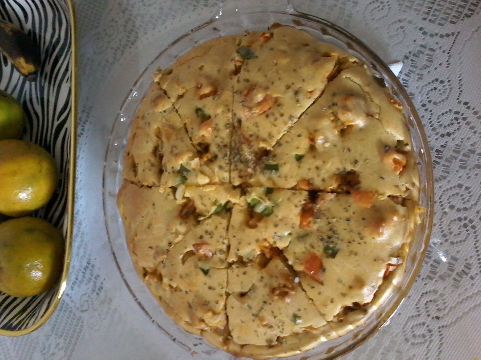 Torta de liquidificador com recheio de sardinha