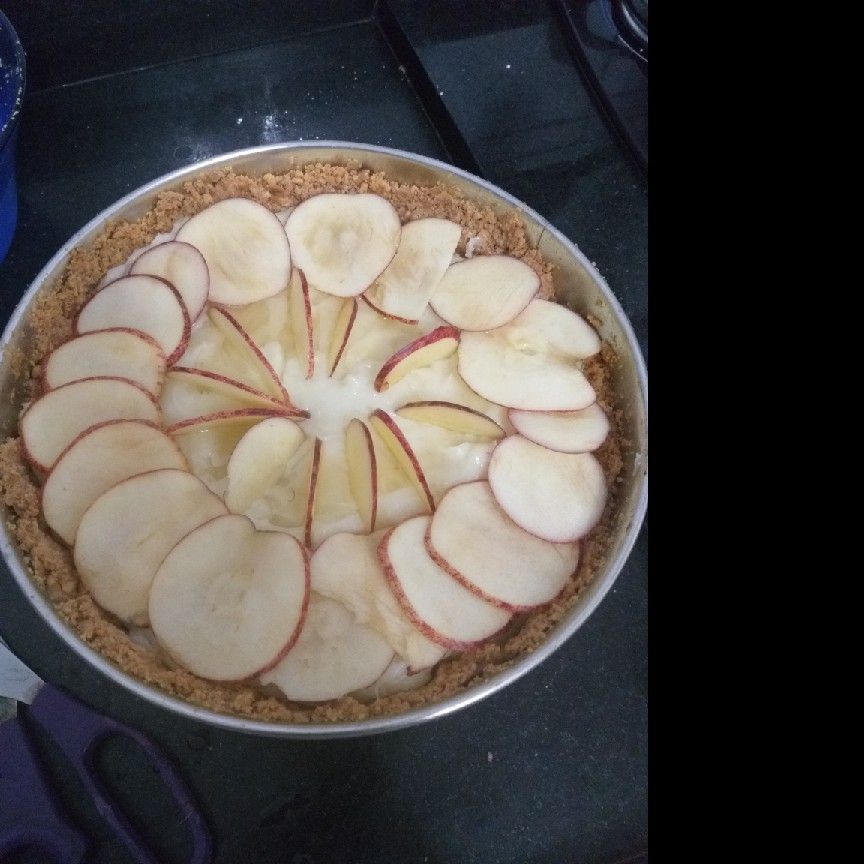 Torta de maçã com massa de bolacha