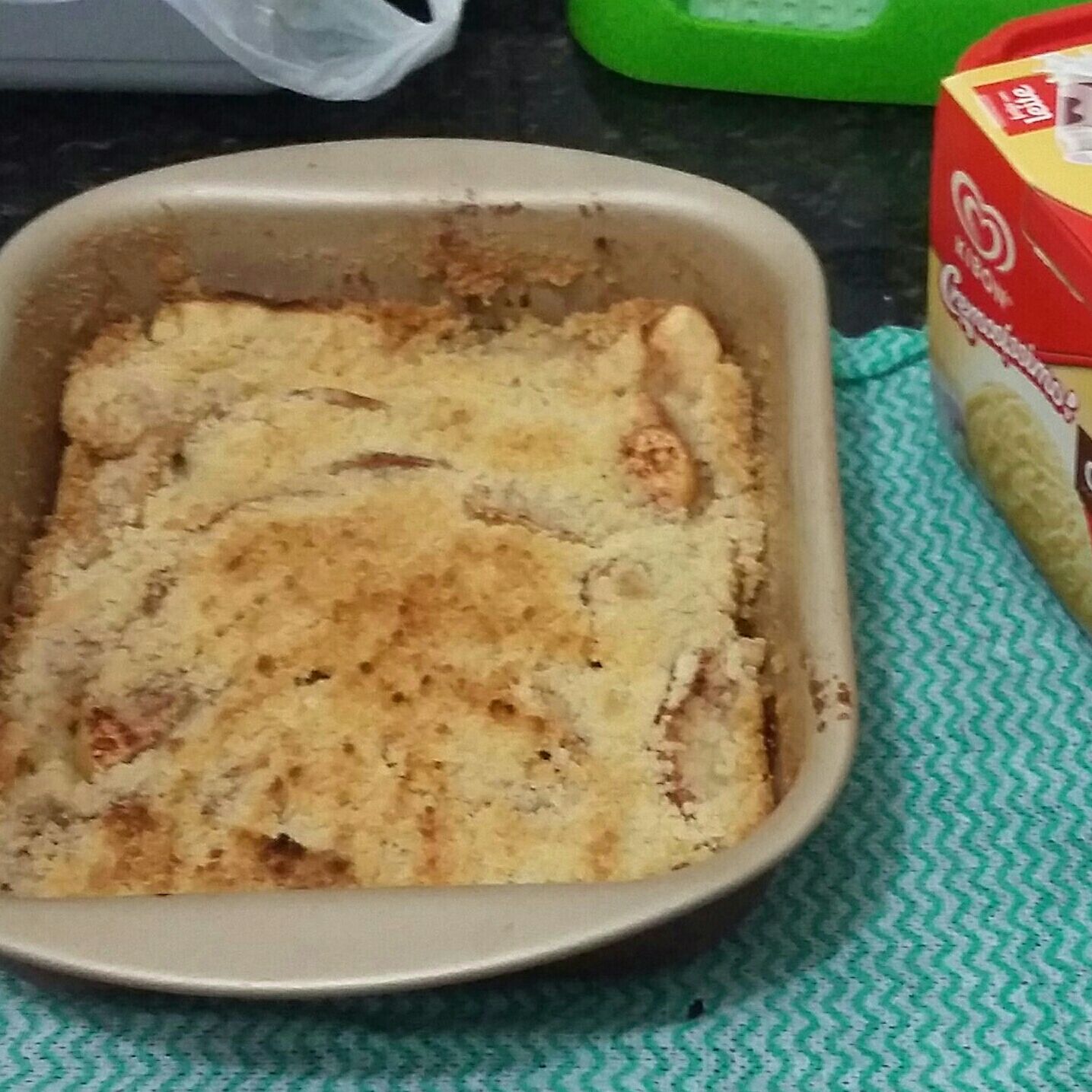 Torta de maçã com sorvete de creme